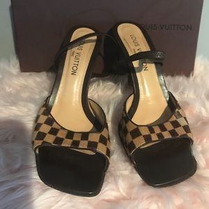 Louis Vuitton Pony Hair Kitten Heels